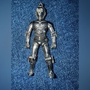 VINTAGE 1977 Darth Vader Necklace Pendant Charm moving arms